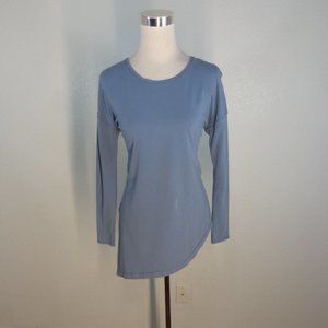 Lululemon Women's Size 4 Blue /Gray Asymmetrical Hem Long Sleeve Shirt